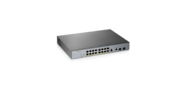 Zyxel GS1350-18HP,  16xGE PoE+,  2xCombo  (SFP / RJ-45),  бюджет PoE 250 Вт,  дальность передачи питания до 250 м,  автоперезагрузка PoE-портов,  повышенная защита от перенапряжений и электростатических разряд