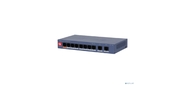 DAHUA DH-CS4010-8ET2GT-60 8-портовый PoE коммутатор с функцией облачного управления,  8xRJ45 100Mb,  2xRJ45 1Gb uplink