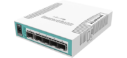 MikroTik CRS106-1C-5S Коммутатор Cloud Router Switch with QCA8511 400MHz CPU,  128MB RAM,  1x Combo port  (Gigabit Ethernet or SFP),  5 x SFP