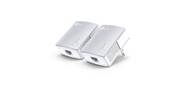 TP-Link TL-PA4010 KIT,  AV600 Комплект адаптеров Powerline2 шт.,  Powerline до 600 Мбит / с,  подключение к настенной розетке