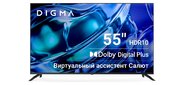 Телевизор LED Digma 55" DM-LED55UBB40 Салют ТВ Frameless Metal черный 4K Ultra HD 60Hz DVB-T DVB-T2 DVB-C DVB-S DVB-S2 USB WiFi Smart TV