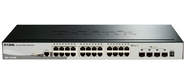 D-Link DGS-1510-28X / A1A,  Gigabit Stackable SmartPro Switch with 24 10 / 100 / 1000Base-T ports,  4 10G SFP+  ports