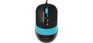 Мышь A4 Fstyler FM10 черный / синий оптическая (1600dpi) USB (4but)