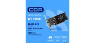 Видеокарта CBR GT1030 2Gb GDDR5,  64bit,  1228-1468Mhz,  1*HDMI + 1*DVI,  30W,  Ret [VGA-STX1030-2G-RTL]
