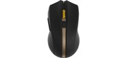 Oklick 495MW черный / золотистый оптическая (1600dpi) беспроводная USB (6but)
