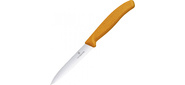 Нож кухонный Victorinox Swiss Classic  (6.7736.L9) стальной для чистки овощей и фруктов лезв.100мм серрейт. заточка оранжевый без упаковки