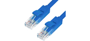 Greenconnect GCR-LNC01-5.0m Патч-корд прямой 5.0m,  UTP кат.5e,  синий,  позолоченные контакты,  24 AWG,  литой,  ,  ethernet high speed 1 Гбит / с,  RJ45,  T568B