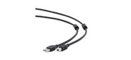 Gembird CCF2-USB2-AMBM-10 USB 2.0 Pro Кабель,  AM / BM,  3м,  экран,  2феррит.кольца,  черный,  пакет