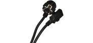 VCOM CE021-CU1.5-1.8 Кабель компьютер --> розетка 220V ( угловая Евровилка) <VDE> 3G*1.5mm2 , 1, 8м