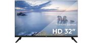 Телевизор BQ 32HNF01B Black (РФ). 32"" , 81, 5 см, HD ready (1366х768), 200 cd / m2 ±10%, 3000:1, DVB-C / T / T2, 3 HDMI, 2 USB, звук 16 Вт, тонкие рамки"