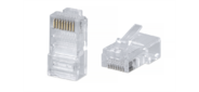 Cabeus 8P8C Коннектор RJ-45 под витую пару, категория 5e, универсальный (для одножильного и многожильного кабеля) для проводников с толщиной по изоляции до 1, 05 мм