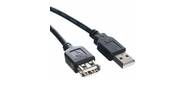 Кабель удлинительный TELECOM USB2.0 <Am-->Af> 1, 5 м черный.