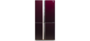 Холодильник Sharp /  183x89.2x77.1 см,  объем камер 394+211,  No Frost,  морозильная камера снизу, темно-бордовый