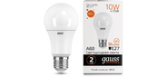 GAUSS 23210 Светодиодная лампа LED Elementary A60 10W E27 880lm 3000K 1 / 10 / 50