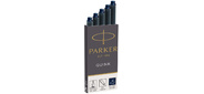 Картридж Parker Quink Z11  (CW1950385) черный / синие чернила для ручек перьевых  (5шт)