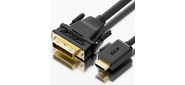 Greenconnect Кабель HDMI-DVI 10.0m черный,  OD7.3mm,  28 / 28 AWG,  позолоченные контакты,  19pin AM  /  24+1M AM double link,   тройной экран (GCR-HD2DVI1-10.0m)