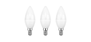 Rexant 604-023-3 Лампа светодиодная Свеча  (CN) 9, 5 Вт E14 903 лм 2700 K теплый свет   (3шт)