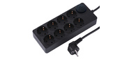 Сетевой фильтр Ippon BK-8-EU-5-16-B 5м  (8 розеток) черный  (коробка)