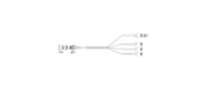 Кабель Amphenol RSL38-1277 Cable  Slimline SASx4  (SFF8654)  -to-  4 SATA  (7pin) ,  100 Ohm,   (6G),  100CM