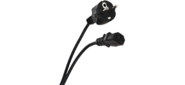 Кабель компьютер - розетка 220V <3.0м>  (Европейский стандарт)  <TP021-3.0-BK>