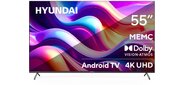 Телевизор LED Hyundai 55" H-LED55BU7009 Android TV Frameless Metal черный 4K Ultra HD 60Hz MEMC DVB-T DVB-T2 DVB-C DVB-S DVB-S2 USB WiFi Smart TV