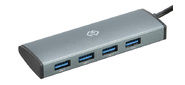 Разветвитель USB-C Digma HUB-4U3.0-UC-G 4порт. серый