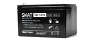 SKAT SB 1212,  12V,  12Ah,  maximum charge current 3.6 A. Terminal type - F1 knife. Case size - 99x151x100. Weight - 3.2 kg. Service life - 6 years. Warranty - 18 months.