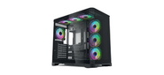 Корпус для ПК Forza Forza FZ-G42B Seaview TG ATX Case,  black,  w / o psu,  Curved Tempered glass front panel,  1x3, 5",  3x2, 5