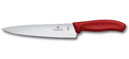 Нож кухонный Victorinox Swiss Classic  (6.8001.19B) стальной разделочный лезв.190мм прямая заточка красный блистер