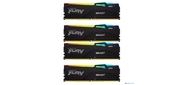Память DDR5 4x32GB 5600MHz Kingston KF556C40BBAK4-128 Fury Beast Black RGB RTL Gaming PC5-44800 CL40 DIMM 288-pin 1.25В dual rank с радиатором Ret
