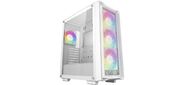 Deepcool CC560 MESH V2 WH без БП, боковое окно (закаленное стекло), 3x120мм ARGB LED вентилятор спереди и 1x120мм ARGB LED вентилятор сзади, белый, ATX