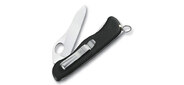 Нож для спецслужб с фиксатором лезвия SENTINEL One Hand 111 мм /  черный  (шт.) 0.8416.M3,  гладкое лезв