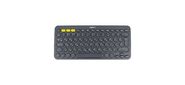 Клавиатура беспроводная Logitech K380 Multi-Device Bluetooth Keyboard Gray серая,  копактная,  79 круглых клавиш,  Bluetooth 3, 0,  подключение до 3-х устройств одновременно