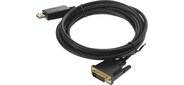 Кабель аудио-видео Buro 1.1v DisplayPort (m) / DVI-D (Dual Link) (m) 3м. Позолоченные контакты черный (BHP DPP_DVI-3)