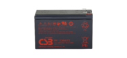 Battery CSB series GP,  HR1234W F2,  voltage 12V,  capacity 34 W / C at 15 min. discharge to U fin. - 1.67 V / Cel at 25°C,   (discharge 20 hours),  max. discharge current  (5 sec.) 130A,  short circuit current 349A,  max. charge current 3.4A,  lead-acid type AGM,  terminals F2,  LxWxH 150.9x64.8x98.6mm.,  weight 2.5kg.,  service life 5 years.