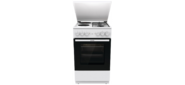 Комбинированная плита Gorenje / Комбинированная плита Gorenje, полезный объем 68 л, очистка паром AquaClean, сводчатая форма духовки, механическое управление, электроподжиг, цвет белый