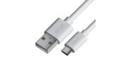 GCR Кабель 2.0m MicroUSB,  белый,  быстрая зарядка,  28 / 24 AWG