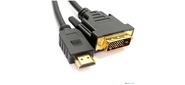Bion Кабель HDMI-DVI-D 19M / 19M,  single link,  экран,  позолоченные контакты,  1.8м,  черный [BXP-CC-HDMI-DVI-018]