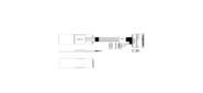 Кабель Amphenol RPC75-0025 Cable M.2  (75pin)  -TO-  U.2  SFF8639  ,  100 Ohm,  PCIe Gen3,   L:50cm
