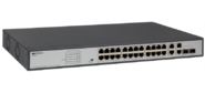 Коммутатор / Unmanaged Switch 26x1000Base-T (24x1000Base-T PoE), 2xCombo 1000Base-T / SFP, PoE Budget 370W, Long-range PoE up to 250m, 19" w / brackets