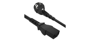 GCR Кабель питания PROF 2.0m, Евровилка угловая - С13, 3*1, 0mm, черный, GCR-54377