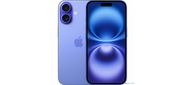 Смартфон Apple A3286 iPhone 16 128Gb ультрамарин моноблок 3G 4G 1Sim 6.1" 1179x2556 iOS 18 48Mpix 802.11 a / b / g / n / ac / ax / be NFC GPS Protect