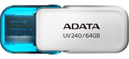 Флеш накопитель 64GB A-DATA UV240,  USB 2.0,  Белый