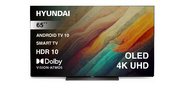 Телевизор OLED Hyundai 65" H-LED65OBU7700 Android TV Frameless черный / черный 4K Ultra HD 120Hz DVB-T DVB-T2 DVB-C DVB-S DVB-S2 USB 2.0 - 2шт. WiFi Smart TV