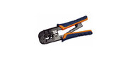 ITK TM1-B11V Инструмент обжимной для RJ45,  RJ12,  RJ11 с храповым мех. и вертикальным положением обжима,  сине-оранжевый