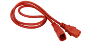 Шнур питания C13-C14,  3х0.75,  220В,  10А,  красный,  1.5 метра