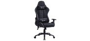 Кресло игровое Cactus CS-CHR-030BLS черный / серебристый эко.кожа с подголов. крестов. сталь