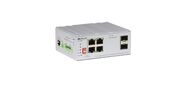 Managed L2 Industrial Fast Ring Switch 4x1000Base-T PoE, 2x1000Base-X SFP, PoE Budget 60W, Surge 4KV, -40 to 75°C