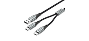 Кабель Vention USB-CM х 2 / USB 2.0 AM - 1м.