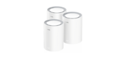 AX3000 Wi-Fi 6 Mesh 2.5G Solution 3-Pack, Dual-Band, Chipset MT7981BA+MT7976CN+RTL8221B, 802.11ax / ac / a / b / g / n, 2402Mbps at 5GHz + 574Mbps at 2.4GHz, 2.5G WAN+GE LAN, 5 internal antennas, MU-MIMO, DDNS, Zerotier / Wireguard / OpenVPN / IPSec / L2TP / PPTP VPN, DNS over Cloudflare / Google / Quad9, IPv6, Seamless Roaming, WPA3, TR069 / TR098 / TR111 / TR181, easyMesh R3 Optional, Ver 2.0, Cudy Mesh, Cudy APP